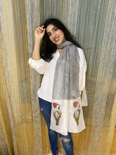 Hand Block Printed Chanderi Stole