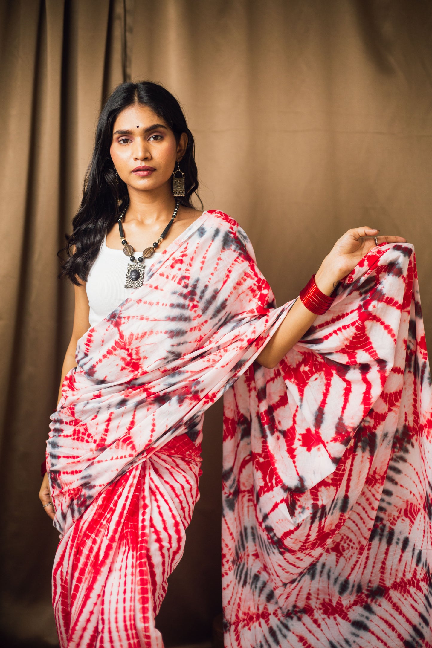 Cotton Mul Tie Dye Saree Laal Ishq