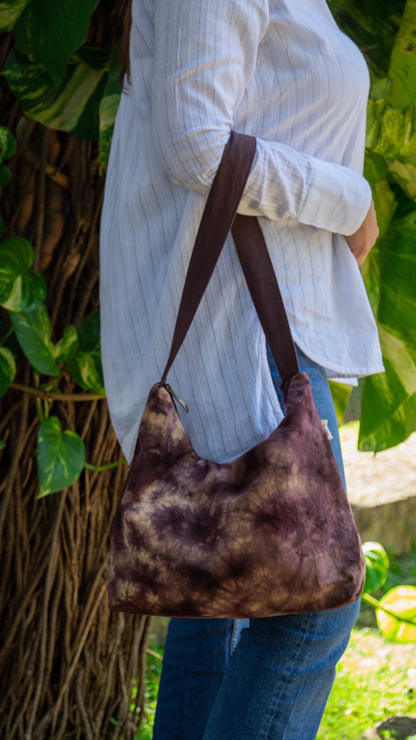 Cotton Hobo Bag • Cocoa Splash