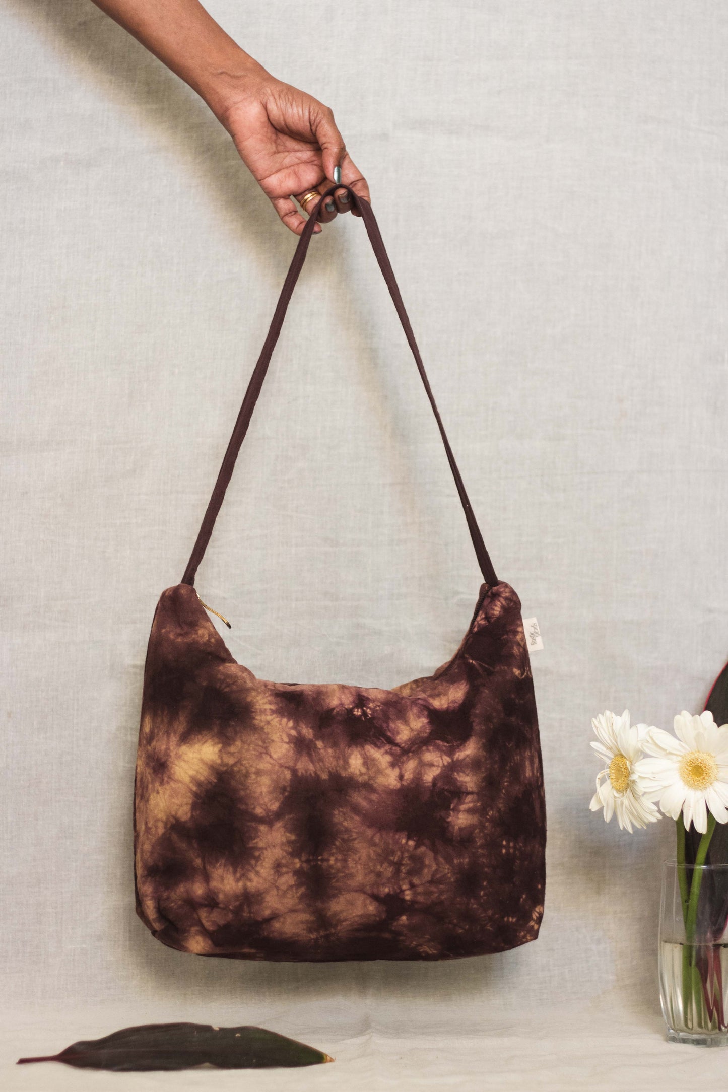 Cotton Hobo Bag • Cocoa Splash