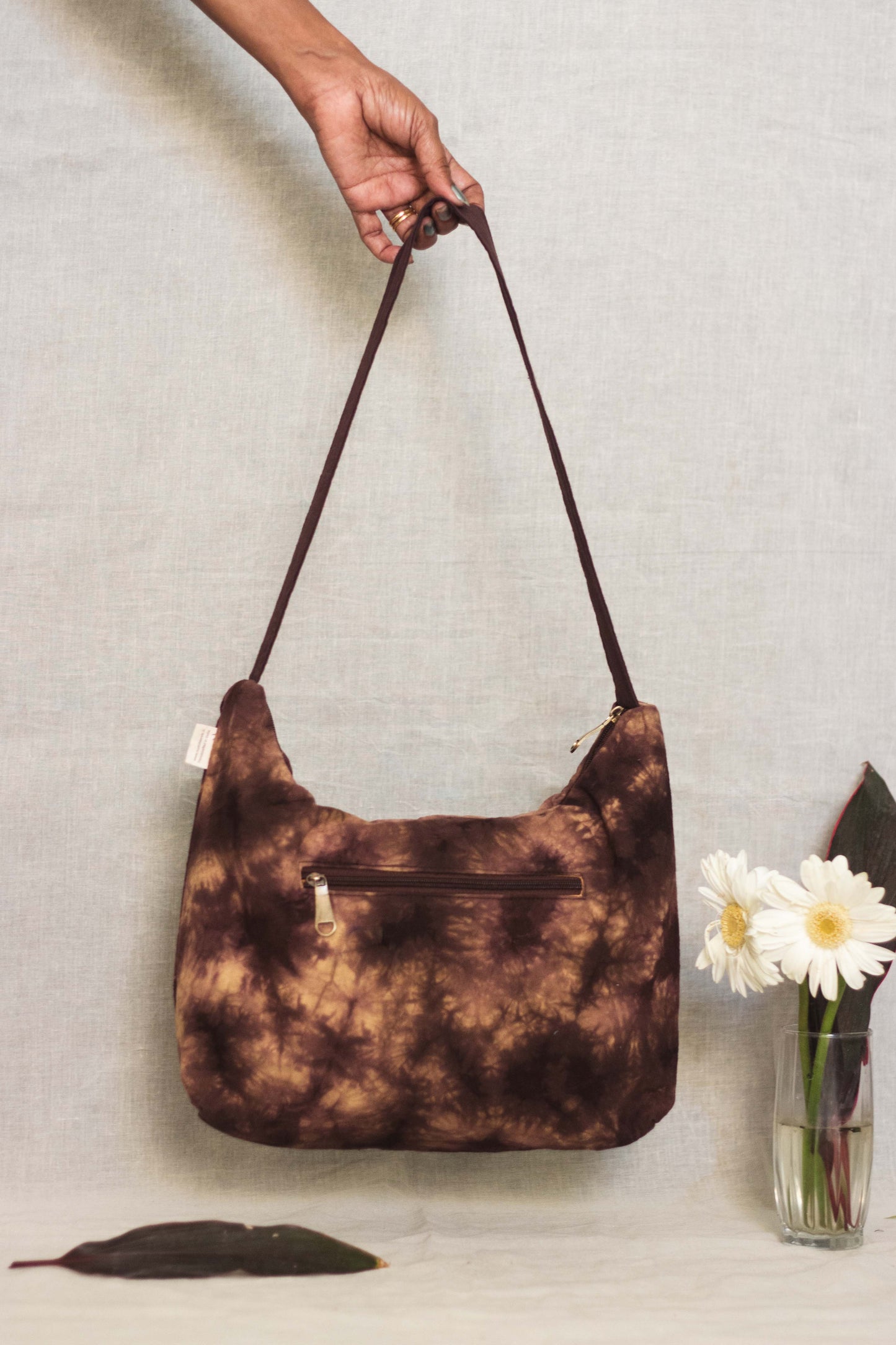 Cotton Hobo Bag • Cocoa Splash