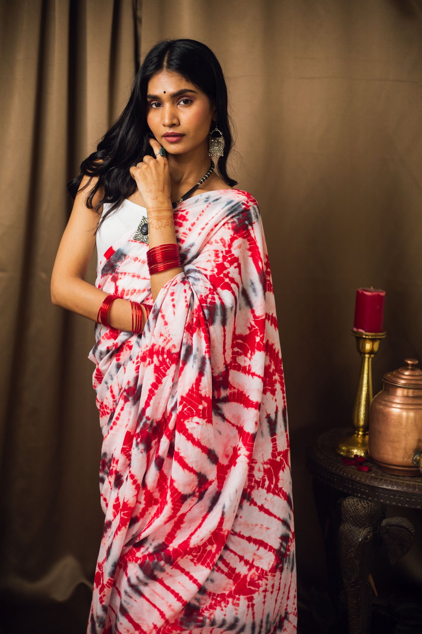 Cotton Mul Tie Dye Saree Laal Ishq