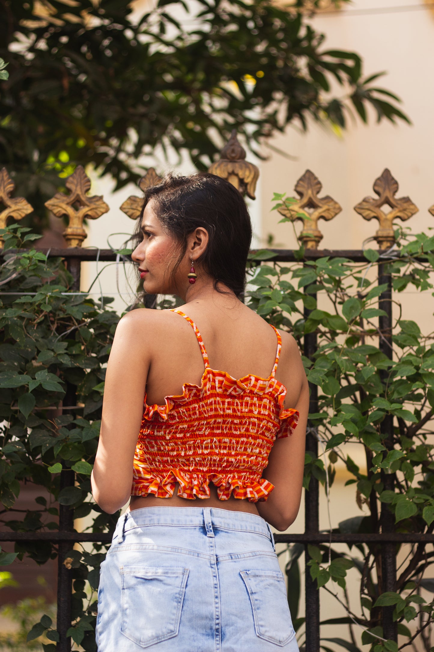 Cotton Crop Top In Batik Print • Unusual Shapes