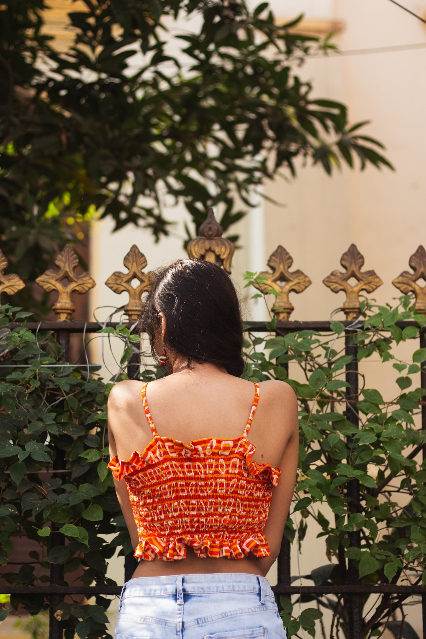 Cotton Crop Top In Batik Print • Unusual Shapes