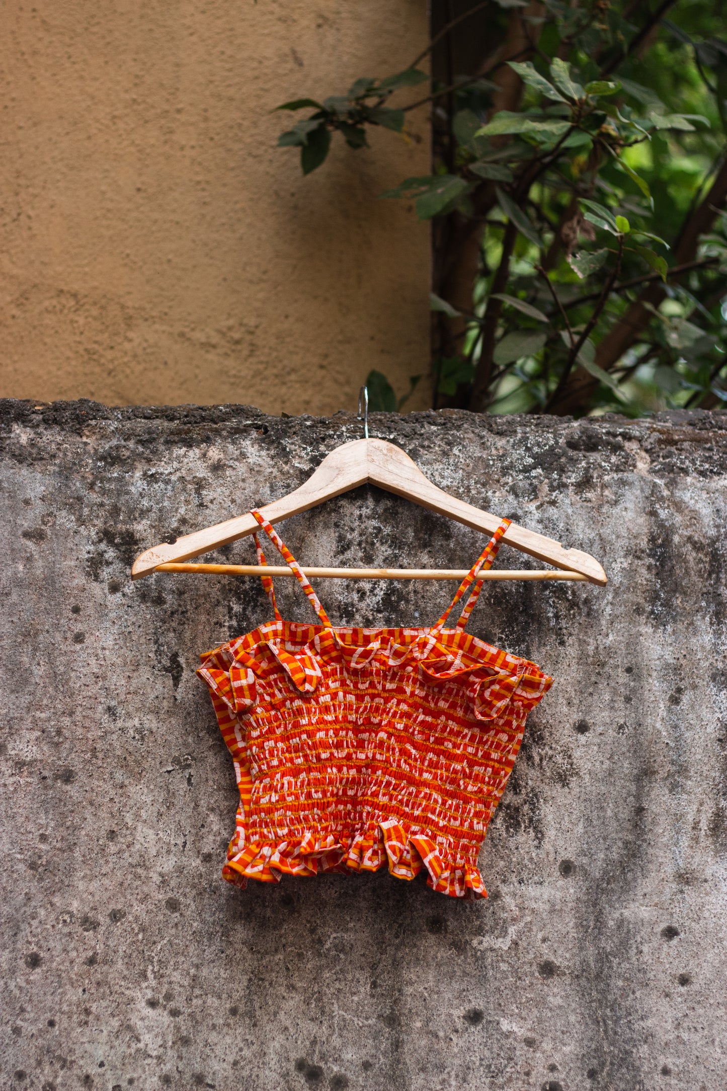 Cotton Crop Top In Batik Print • Unusual Shapes