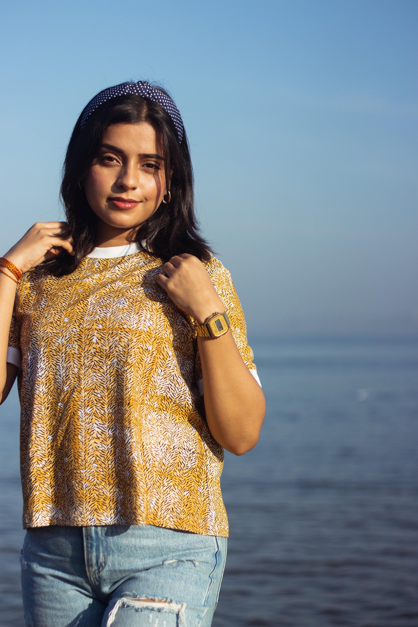 Block Printed T-shirt - Tiger Print