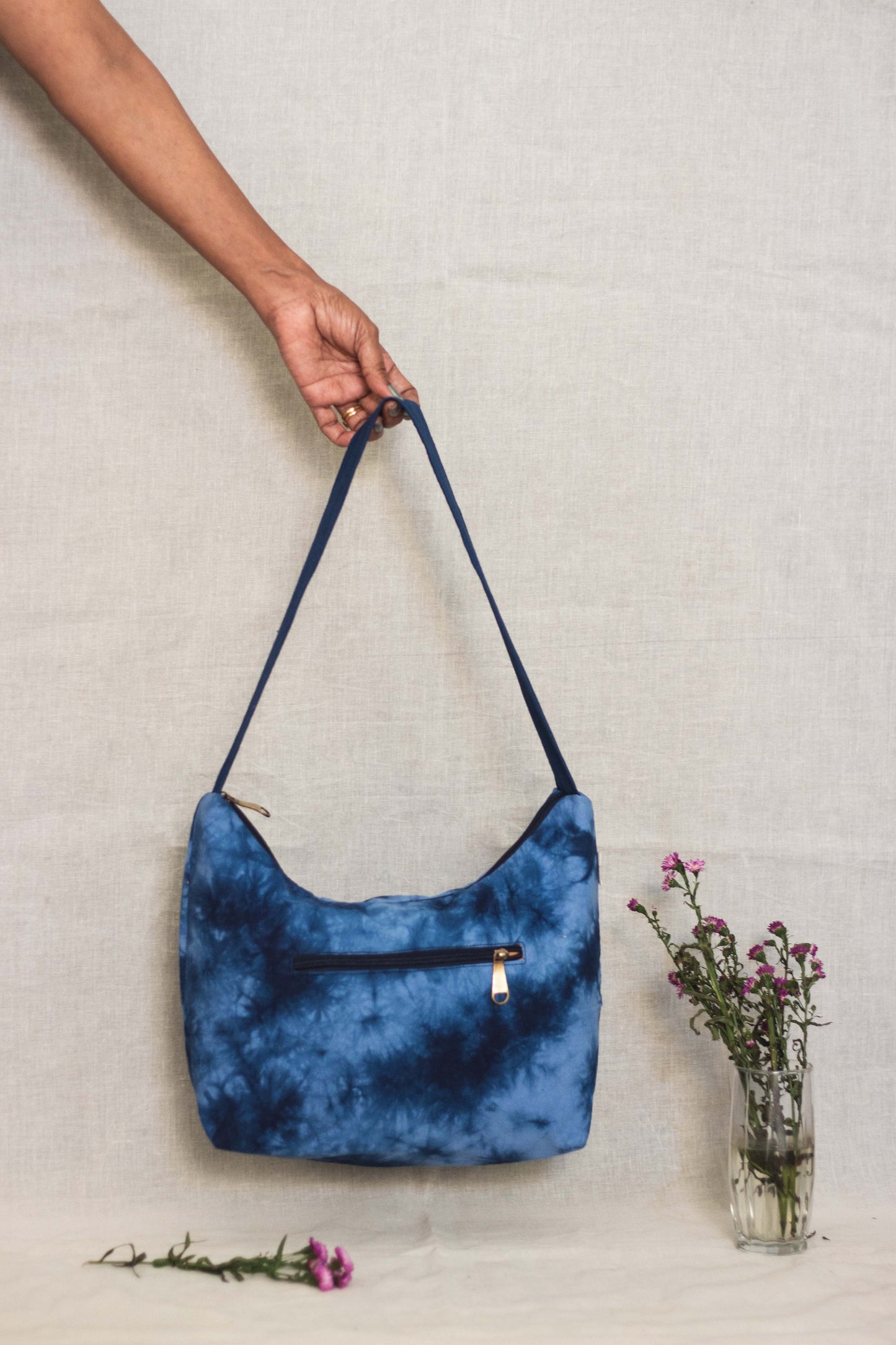 Cotton Hobo Bag  • Indigo Delight