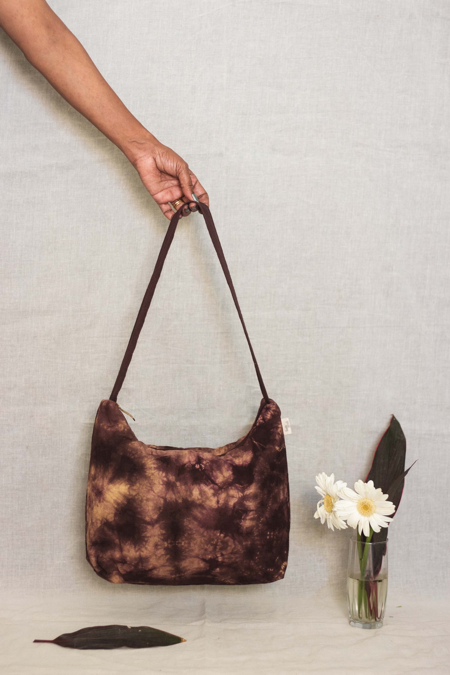 Cotton Hobo Bag • Cocoa Splash
