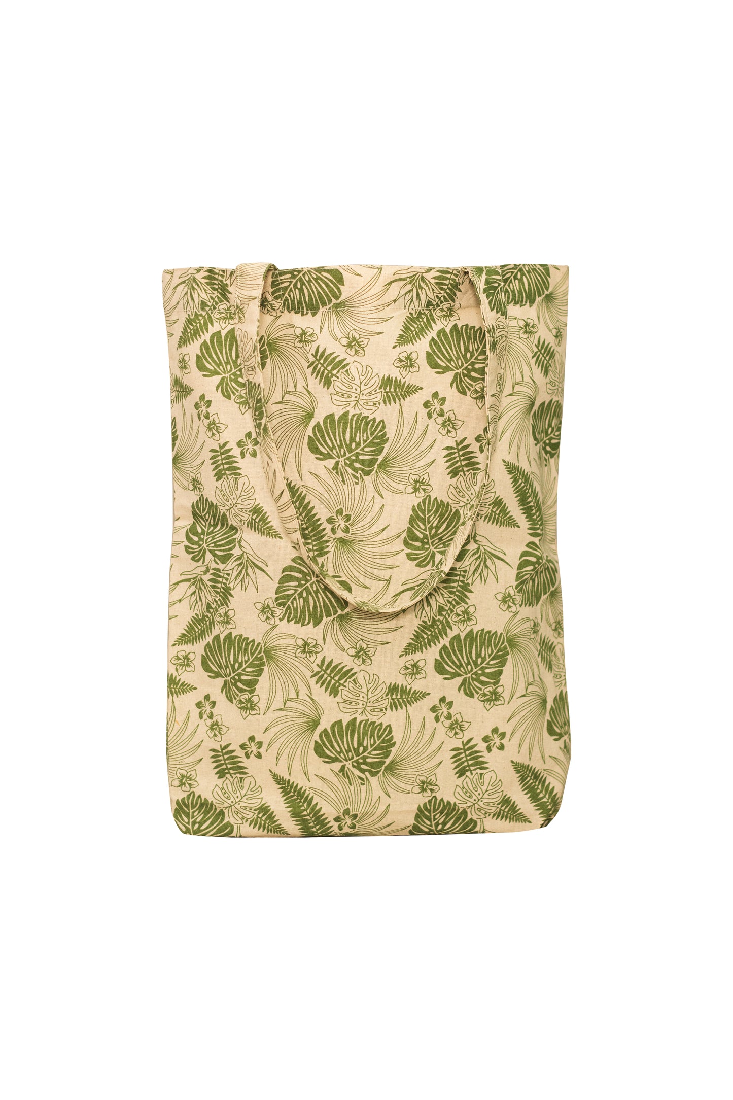 Forest Green Cotton Shopping Tote Bag