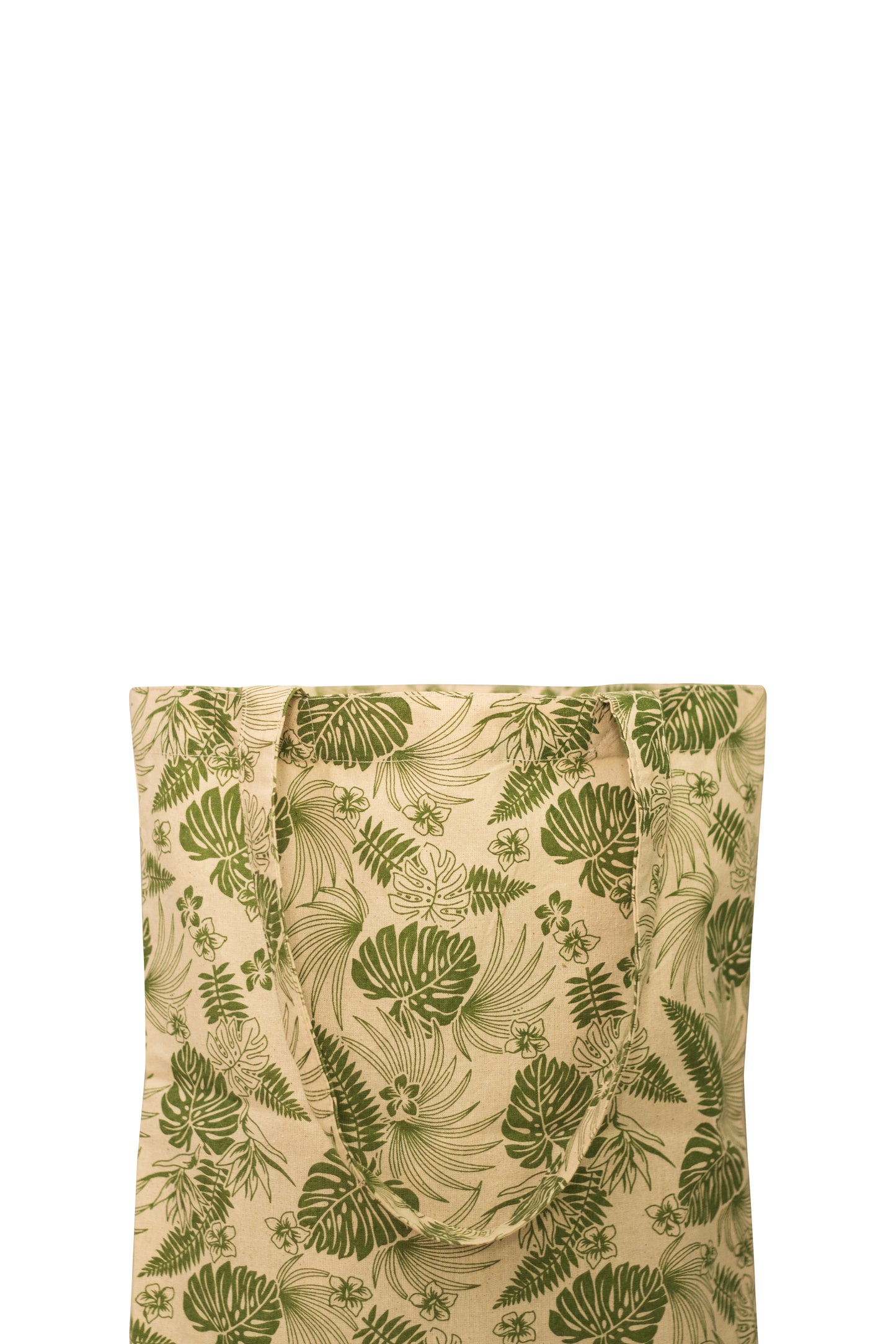 Forest Green Cotton Shopping Tote Bag