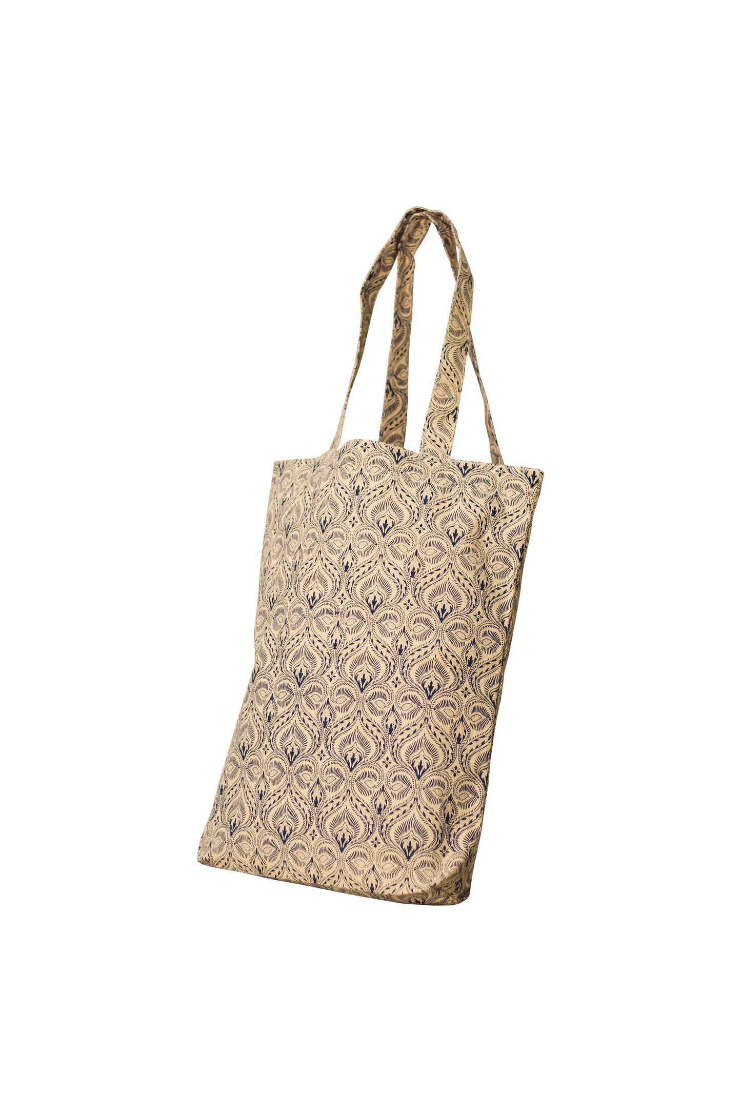 Mogul Navy Cotton Shopping Tote Bag