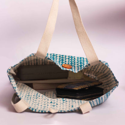 Cotton Shopping Tote Bag · Tiny Triangles Rama