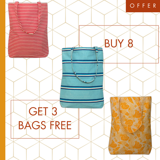 Free 3 Cotton Shopping Tote Bags