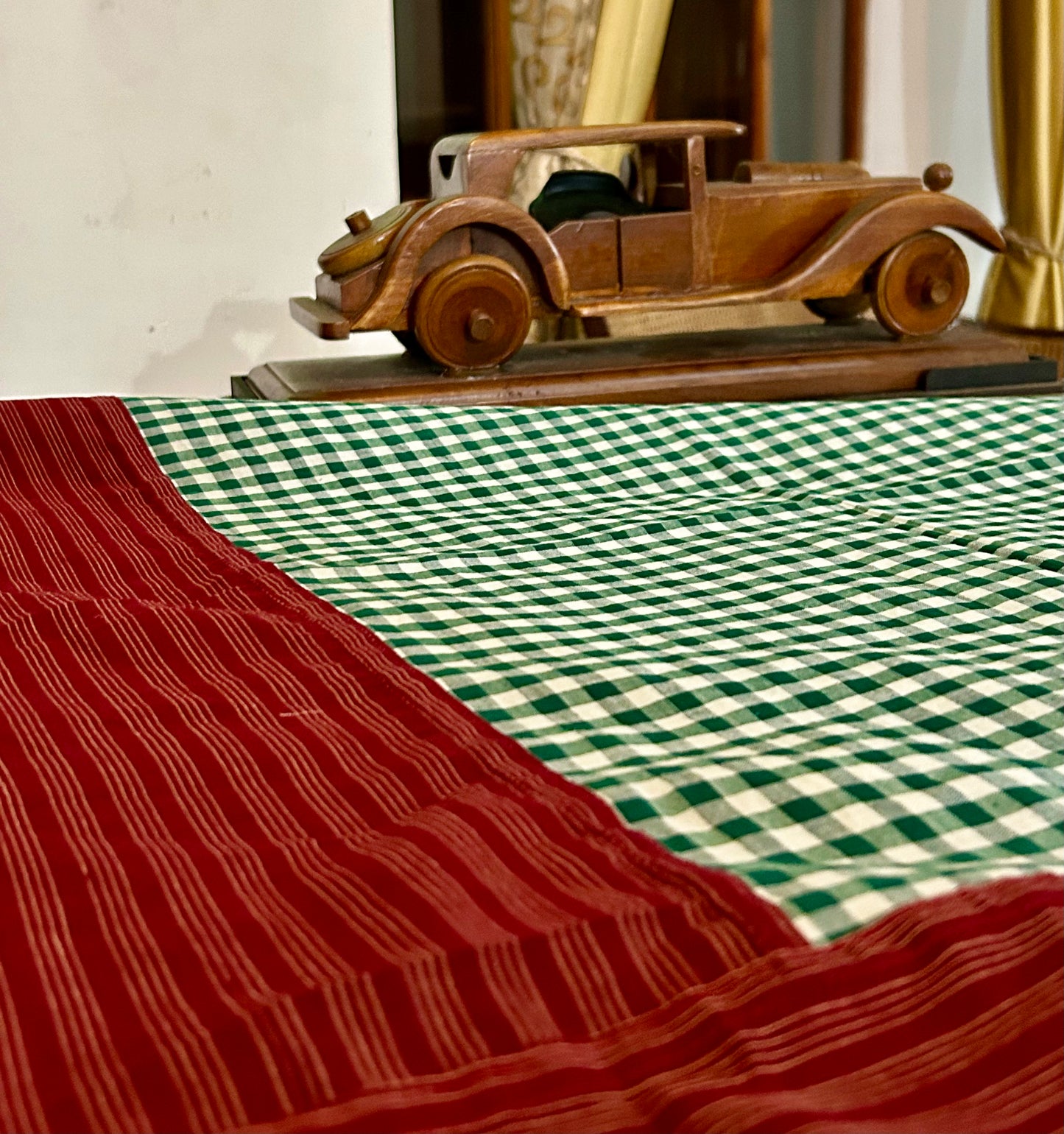 Christmas Cheer, handloom cotton single bedsheet (no pillow covers)