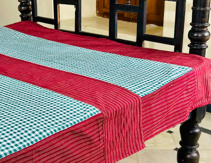 Christmas Cheer, handloom cotton single bedsheet (no pillow covers)