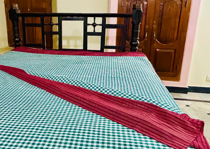 Christmas Cheer, handloom cotton single bedsheet (no pillow covers)