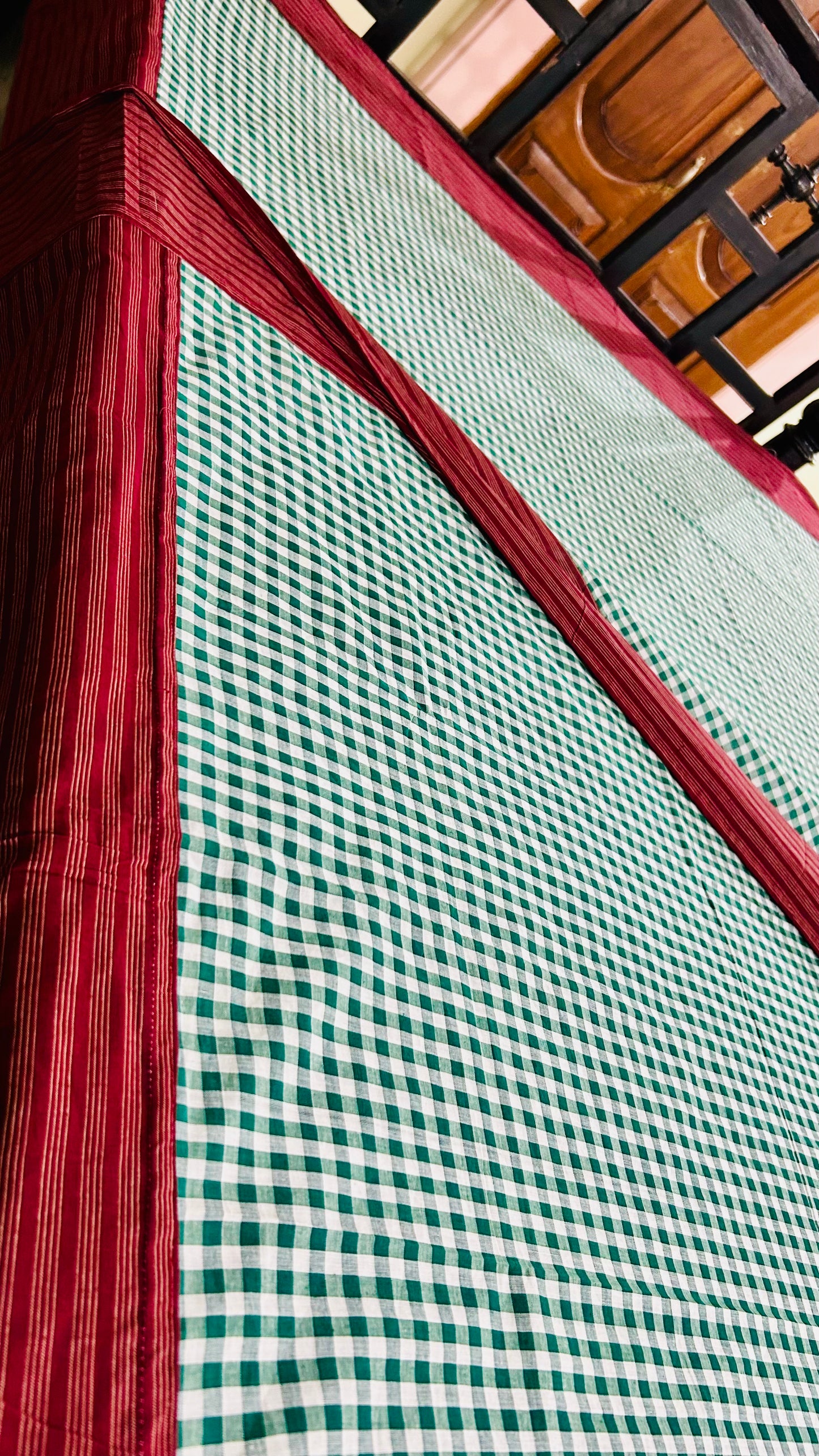 Christmas Cheer, handloom cotton single bedsheet (no pillow covers)