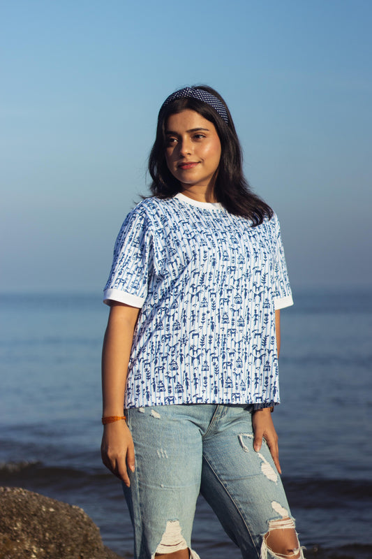 Block Printed T-shirt - Tribal Print