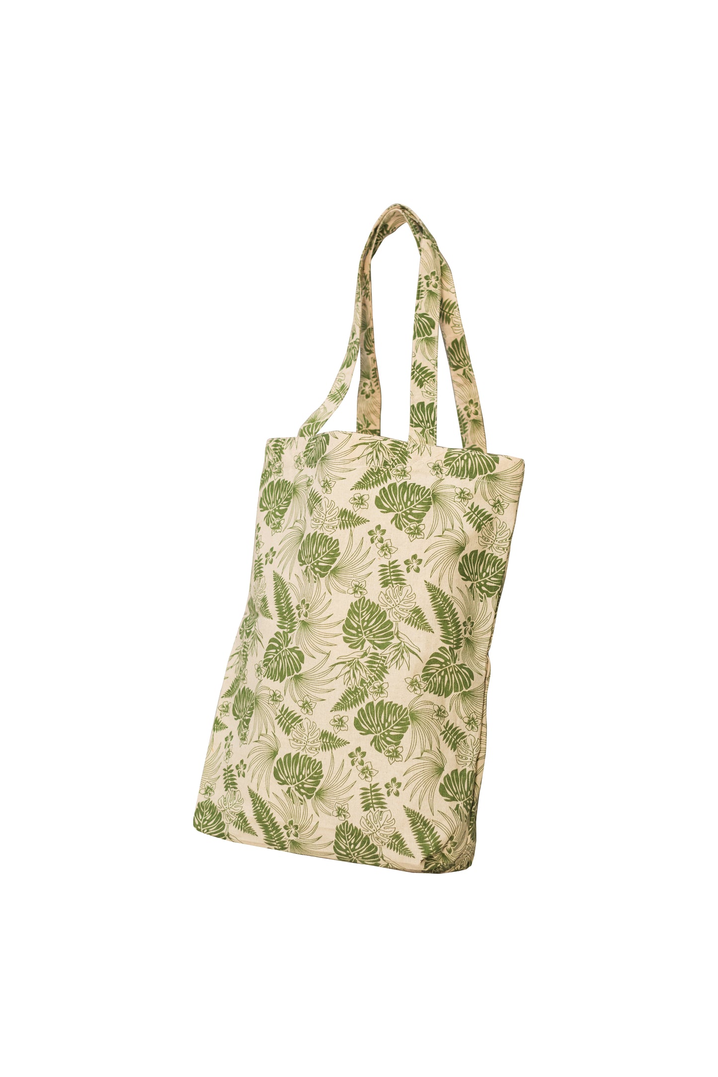 Forest Green Cotton Shopping Tote Bag